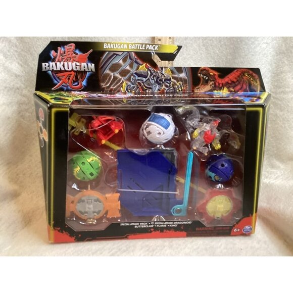 Bakugan Battle Pack Special Attack Trox Dragonoid Butterclaw Flame King - Picture 1 of 3